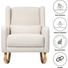 Kai Rocker, Natural White Eco-Twill - Nursery Chairs - 3 - thumbnail