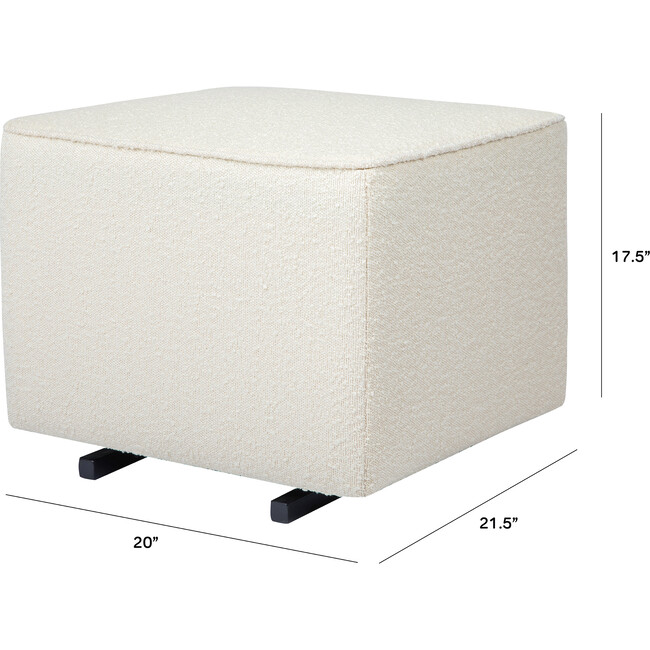 Kiwi Gliding Ottoman, Ivory Boucle - Nursery Chairs - 3
