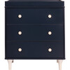 Lolly 3-Drawer Changer Dresser with Removable Changing Tray, Navy - Dressers - 1 - thumbnail