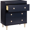 Lolly 3-Drawer Changer Dresser with Removable Changing Tray, Navy - Dressers - 2 - thumbnail