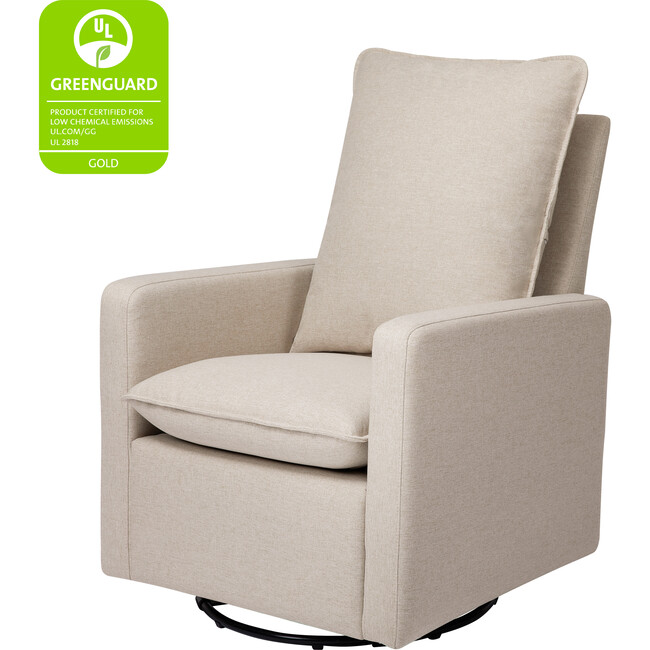 Cali Pillowback Swivel Glider, Beach Performance Eco-Weave - Nursery Chairs - 5