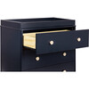 Lolly 3-Drawer Changer Dresser with Removable Changing Tray, Navy - Dressers - 3 - thumbnail