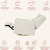 Kiwi Electronic Recliner & Swivel Glider with USB Port, Ivory Boucle/Gold - Nursery Chairs - 4 - thumbnail