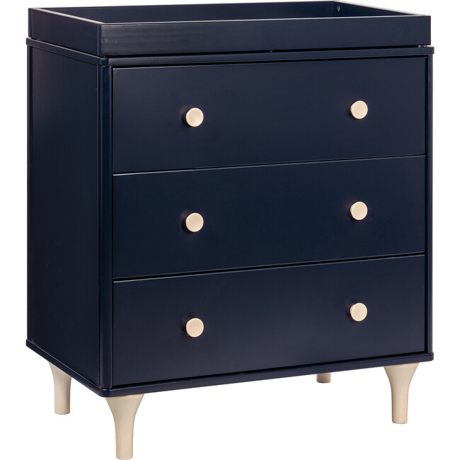 Lolly 3-Drawer Changer Dresser with Removable Changing Tray, Navy - Dressers - 5