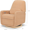 Arc Electronic Recliner & Swivel Glider With USB Port, Velvet Checker & Canyon Velvet Checker With Light Wood Base - Glider - 5