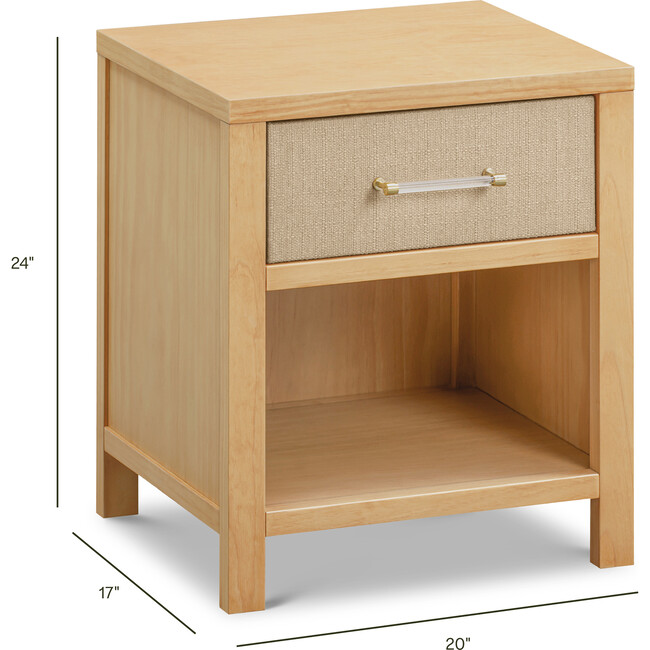 Eloise Assembled Nightstand in Honey and Performance Sand Eco-Weave - Nightstands - 3