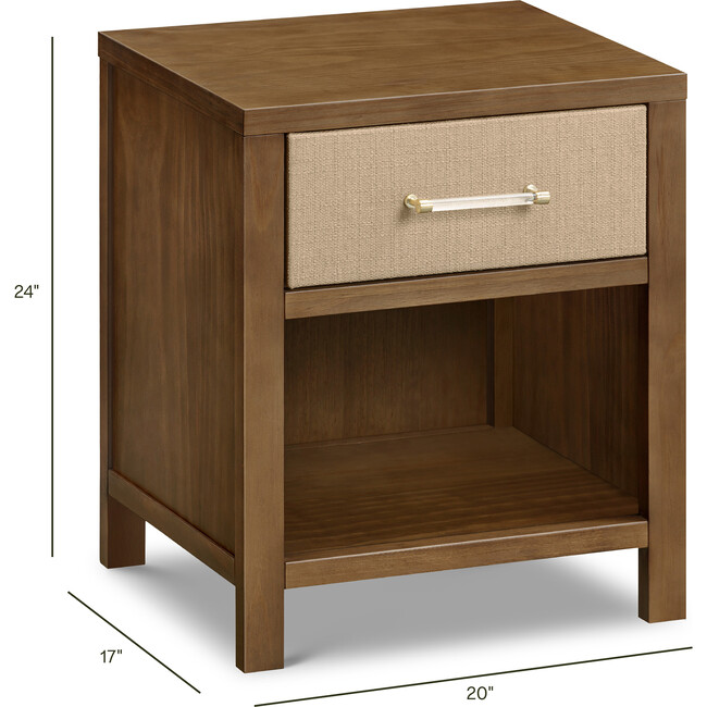 Eloise Assembled Nightstand in Natural Walnut & Performance Sand Eco-Weave - Nightstands - 3