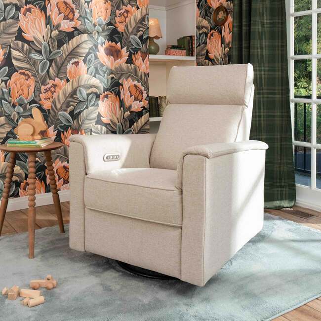 Willa Plus Power Recliner and Swivel Glider, Performance Beach Eco-Weave