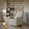 Kiwi Electronic Recliner & Swivel Glider with USB Port, Ivory Boucle/Gold - Nursery Chairs - 11 - thumbnail