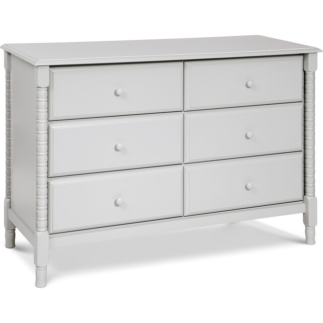 Jenny Lind Spindle 6-Drawer Dresser, Fog Grey - Dressers - 6
