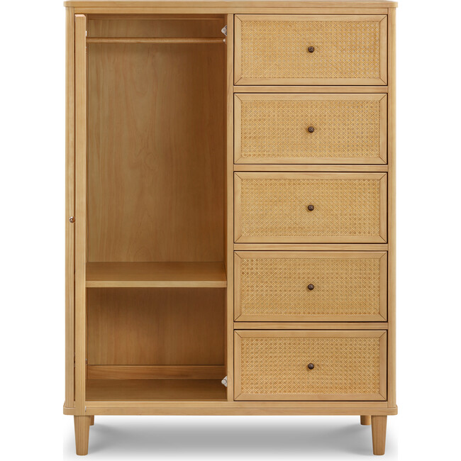 Marin with Cane Assembled Chifforobe in Honey/Honey Cane - Storage - 6