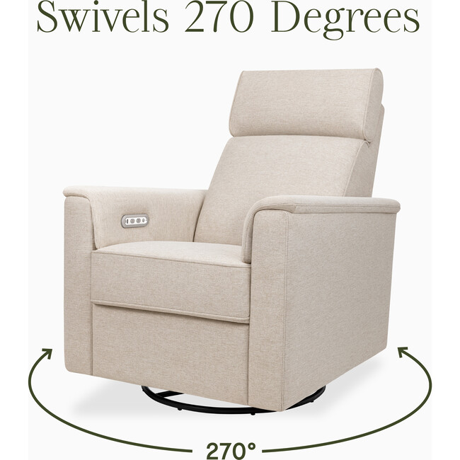 Willa Plus Power Recliner and Swivel Glider, Performance Beach Eco-Weave - Glider - 5