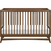 Peggy 3-in-1 Convertible Crib with Toddler Bed Conversion Kit, Natural Walnut - Cribs - 1 - thumbnail