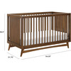 Peggy 3-in-1 Convertible Crib with Toddler Bed Conversion Kit, Natural Walnut - Cribs - 4 - thumbnail