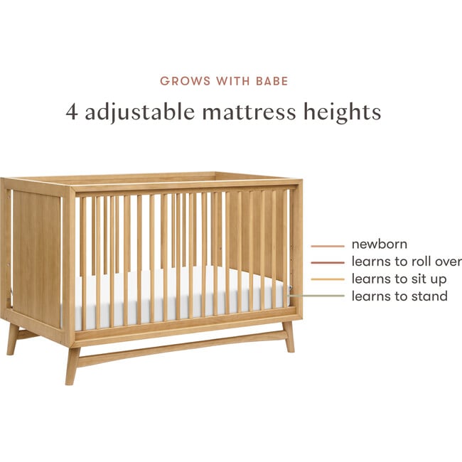 Peggy Mid-Century 3-in-1 Convertible Crib - Cribs - 3