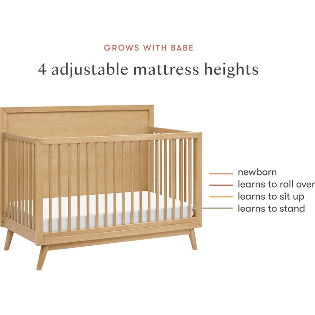 Palma Mid-Century 4-in-1 Convertible Crib - Cribs - 5
