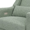 Kiwi Electronic Recliner and Swivel Glider with USB port in Sage Teddy Loop with Light Wood Base - Glider - 5