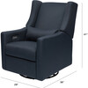 Kiwi Electronic Recliner and Swivel Glider, Navy Eco-Twill - Nursery Chairs - 3 - thumbnail