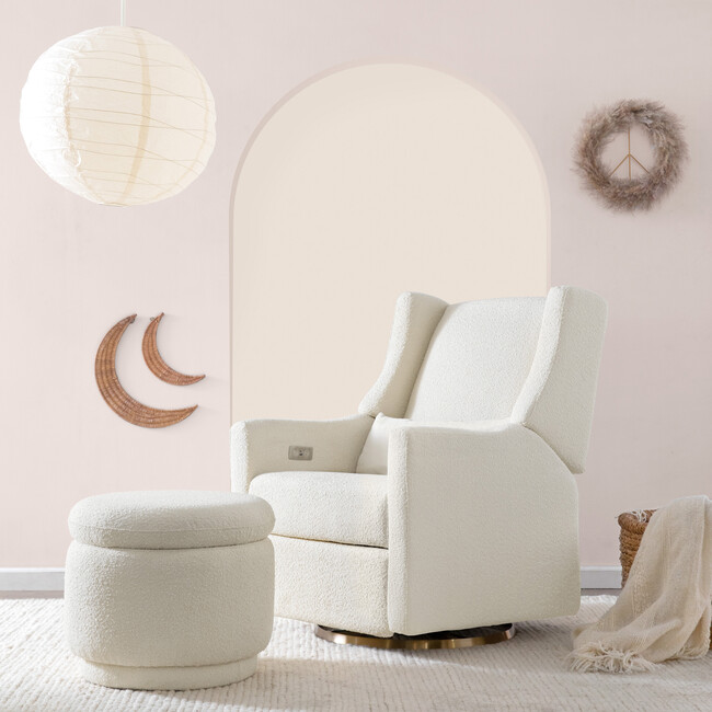 Enoki Storage Ottoman, Ivory Boucle - Ottomans - 4