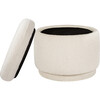 Enoki Storage Ottoman, Ivory Boucle - Ottomans - 8