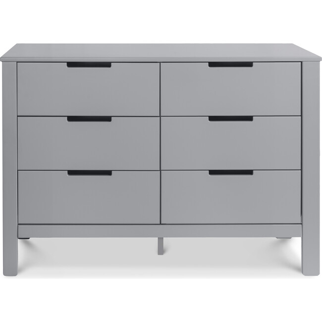 Colby 6-Drawer Double Dresser, Grey Finish - Dressers - 1