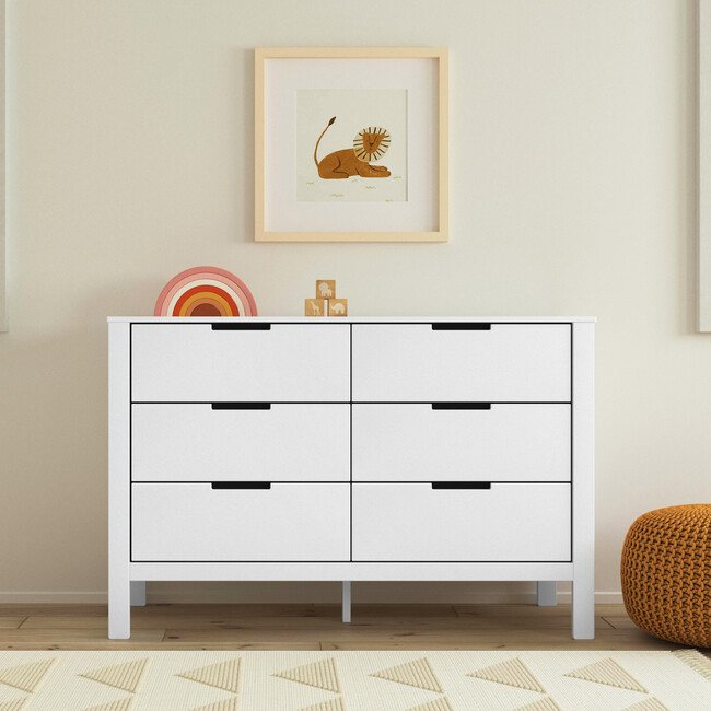 Colby 6-Drawer Double Dresser, White