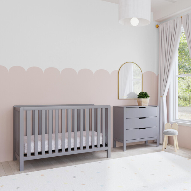 Colby 4-in-1 Low-profile Convertible Crib, Grey - Cribs - 2