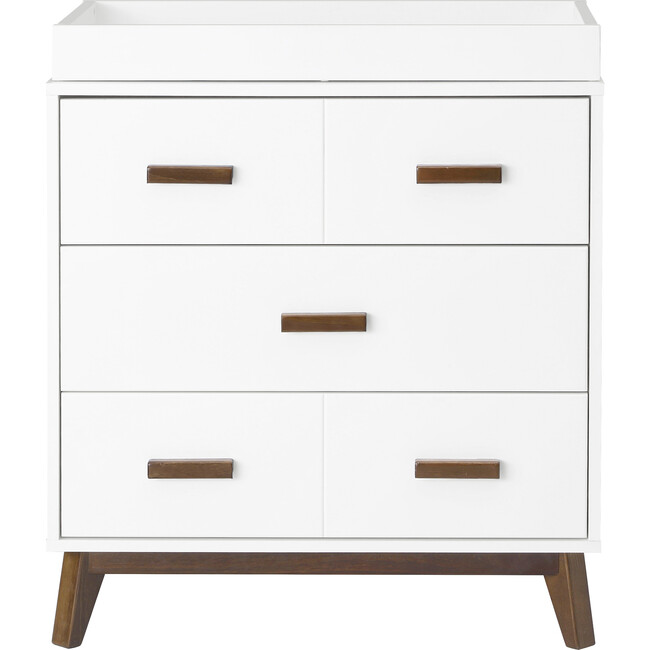 Scoot 3-Drawer Changer Dresser with Removable Changing Tray, White - Dressers - 1