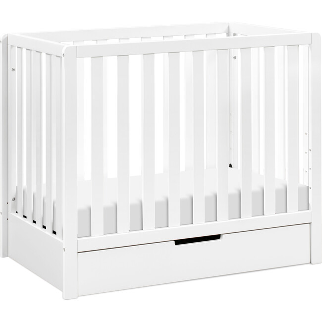 Colby 4-in-1 Convertible Mini Crib with Trundle, White - Cribs - 8