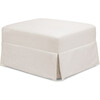 Crawford Gliding Ottoman Eco-Performance Fabric, Cream Eco-Weave - Ottomans - 1 - thumbnail