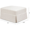 Crawford Gliding Ottoman Eco-Performance Fabric, Cream Eco-Weave - Ottomans - 3