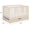 Colby 4-in-1 Convertible Crib With Trundle Drawer, Washed Natural - Cribs - 9