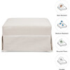Crawford Gliding Ottoman Eco-Performance Fabric, Cream Eco-Weave - Ottomans - 4