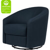 Madison Swivel Glider, Eco-Performance Fabric, Navy Eco-Twill - Nursery Chairs - 7 - thumbnail