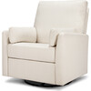 Ethan Swivel Recliner, Cream Linen - Nursery Chairs - 1 - thumbnail