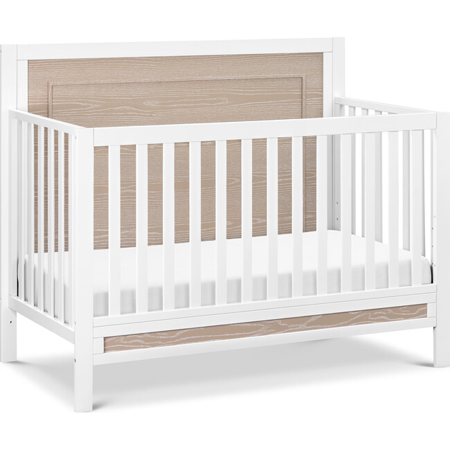 Radley 4-In-1 Convertible Crib, White And Coastwood - Cribs - 1
