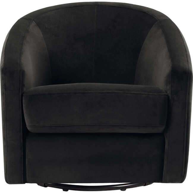 Madison Swivel Glider, Black Velvet - Nursery Chairs - 1