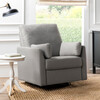 Ethan Swivel Recliner, Grey Linen - Nursery Chairs - 2
