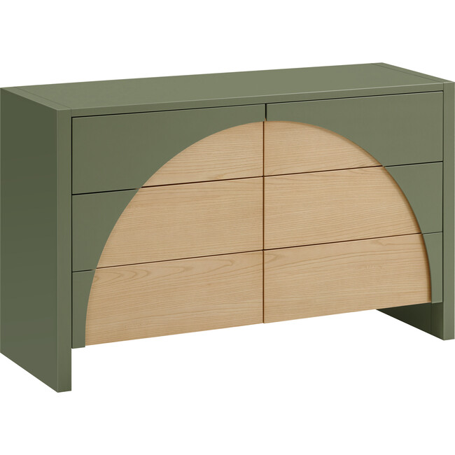 Moab 6-Drawer Assembled Dresser in Olive / Ash