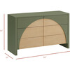 Moab 6-Drawer Assembled Dresser in Olive / Ash - Dressers - 2