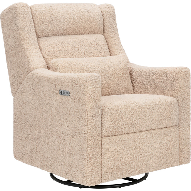 Kiwi Plus Power Recliner and Swivel Glider with Power Adjustable Headrest and USB Port in Chai Shearling
