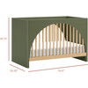 Moab 3-in-1 Convertible Crib in Olive / Ash - Cribs - 2 - thumbnail
