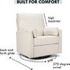 Ethan Swivel Recliner, Cream Linen - Nursery Chairs - 5 - thumbnail