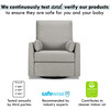 Ethan Swivel Recliner, Grey Linen - Nursery Chairs - 5
