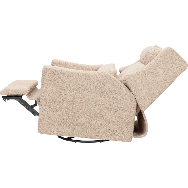 Kiwi Plus Power Recliner and Swivel Glider with Power Adjustable Headrest and USB Port in Chai Shearling - Glider - 3
