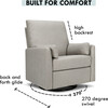 Ethan Swivel Recliner, Grey Linen - Nursery Chairs - 6