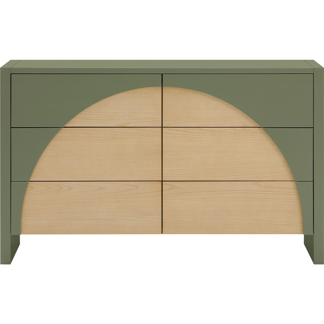 Moab 6-Drawer Assembled Dresser in Olive / Ash - Dressers - 6