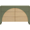Moab 6-Drawer Assembled Dresser in Olive / Ash - Dressers - 6
