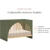 Moab 3-in-1 Convertible Crib in Olive / Ash - Cribs - 6 - thumbnail