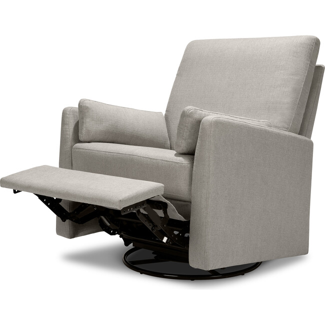 Ethan Swivel Recliner, Grey Linen - Nursery Chairs - 8